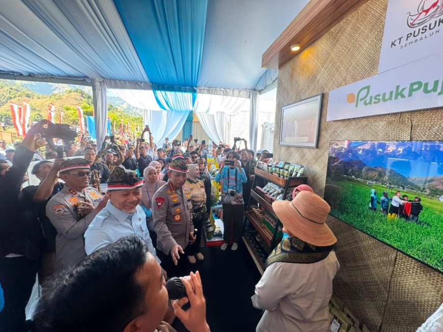 Polri Dorong Percepatan Swasembada Bawang Putih, Tanam Serentak dan Panen Raya di Sembalun\